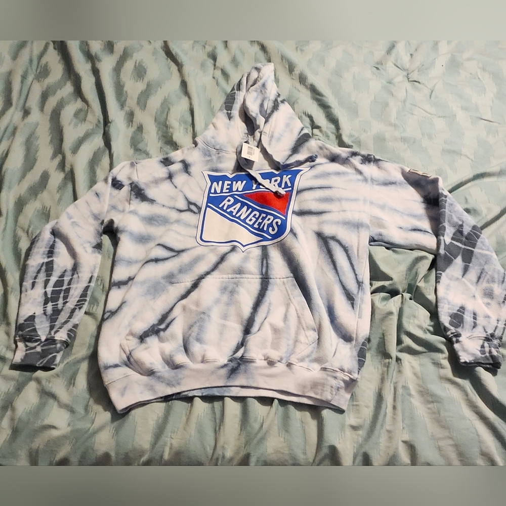 NEW YORK RANGER Calhoun Hoodie‎ Pullover Men’s M Tie Dye NHL Hockey Surf & Skate